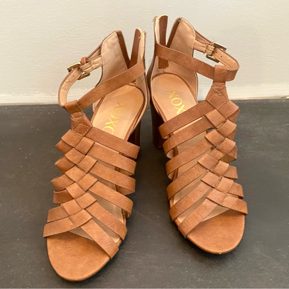 XOXO Strappy Heels Size 6.5